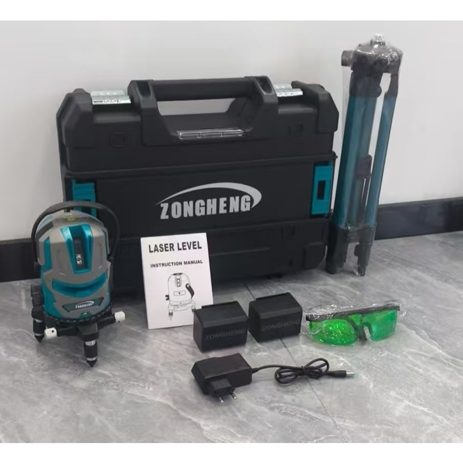 ZHONGHENG  Laser Level 5 Lines / Laser Level 5 Garis Proyektor Self-Leveling Profesional Laser Hijau