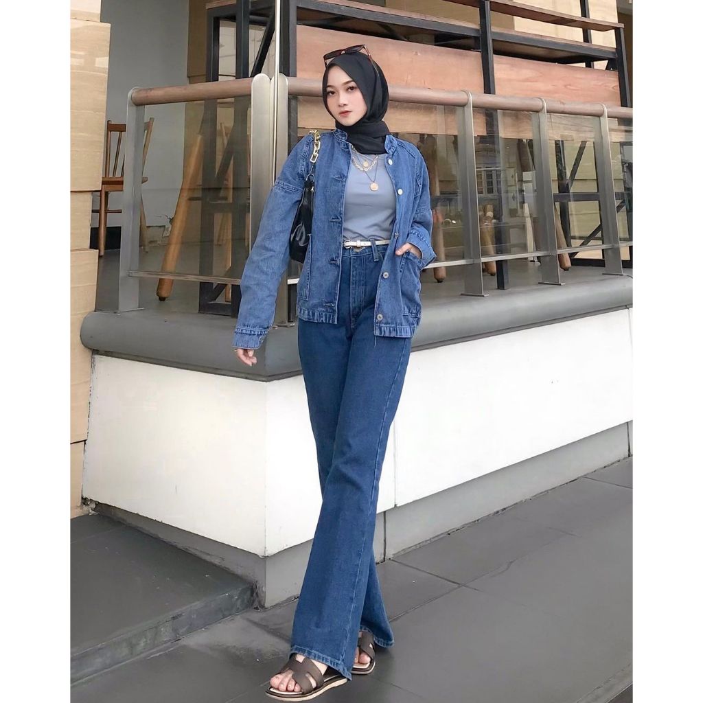 Cardigan Jeans Wanita/Outer Jeans Wanita/Cardigan Outer Terbaru Termurah