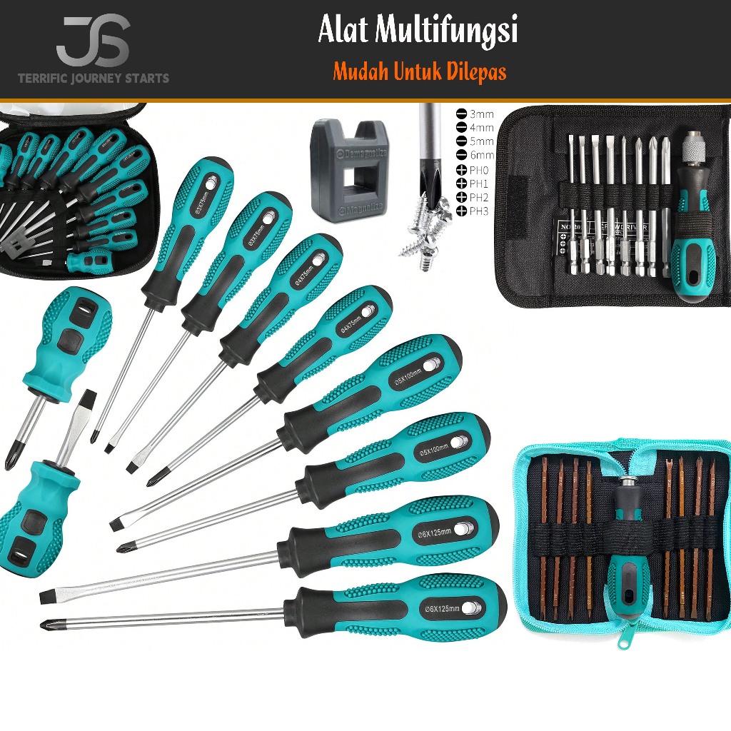 obeng set lengkap obeng set  obeng 1 set lengkap set obeng kunci shock set kunci pas 1 set lengkap