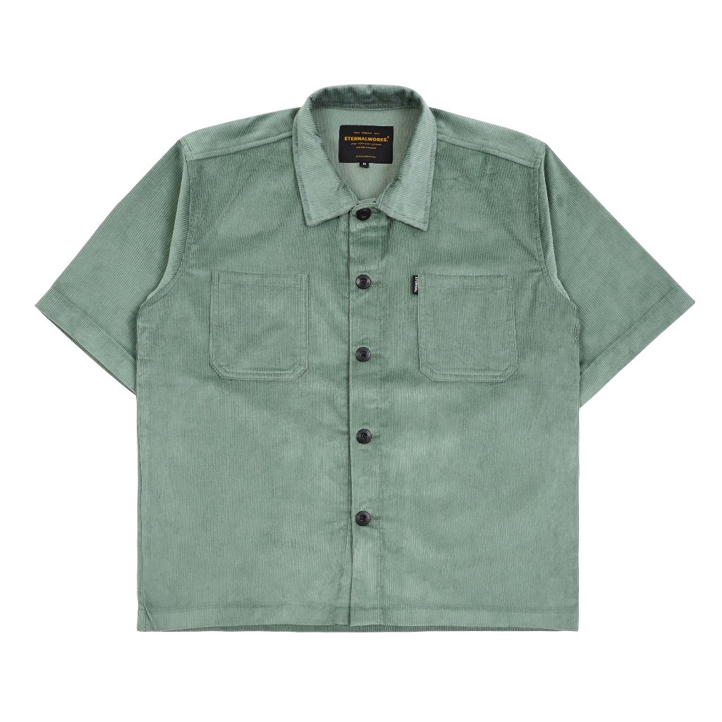 RUSH SAGE CORDUROY SHIRT - KEMEJA LENGAN PENDEK - KEMEJA CORDUROY