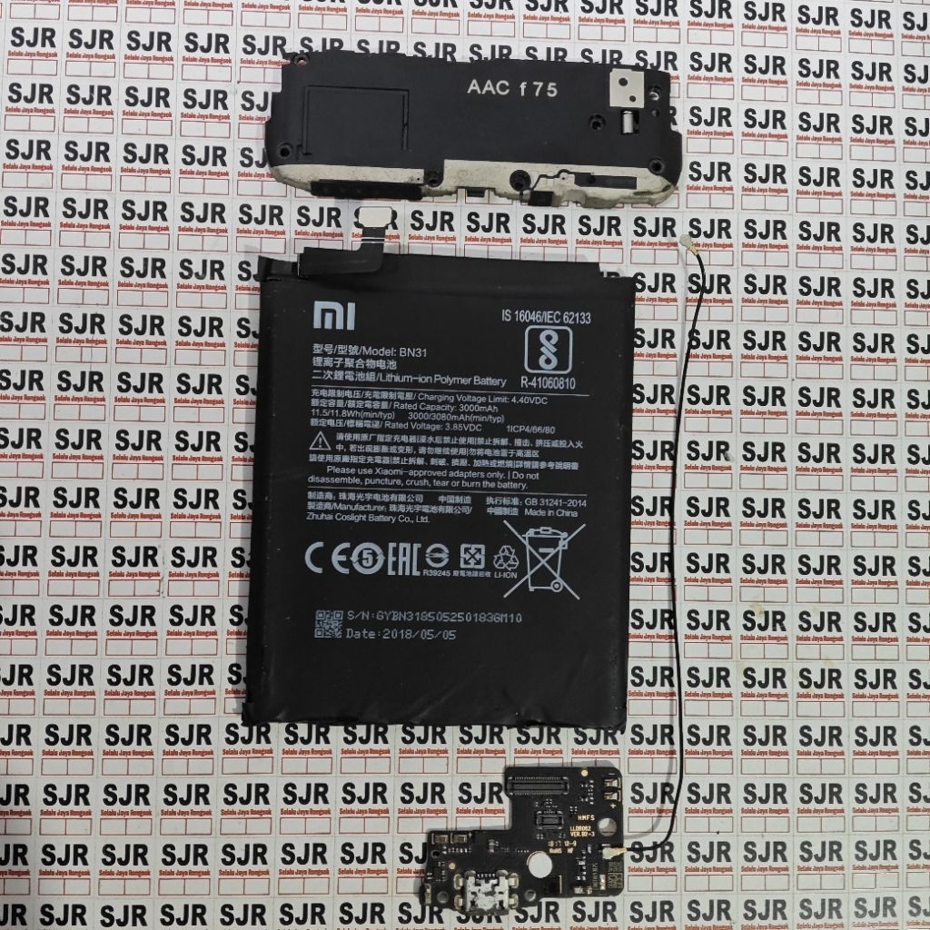 Sparepart Redmi S2 Copotan Ori Baterai BN31, Papan Cas, Speaker