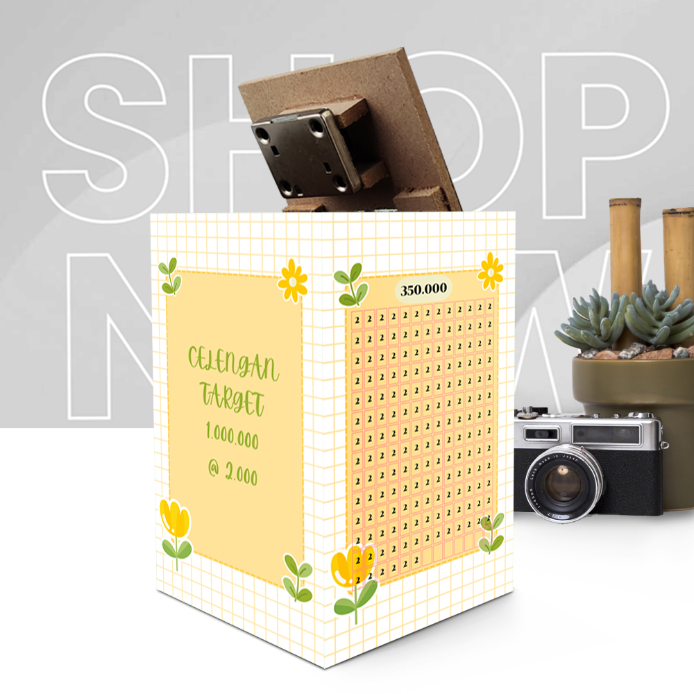celengan kotak target 1 juta 2k Celengan Karakter Money Saving Box Kartun Lucu Unik Celengan Kotak F