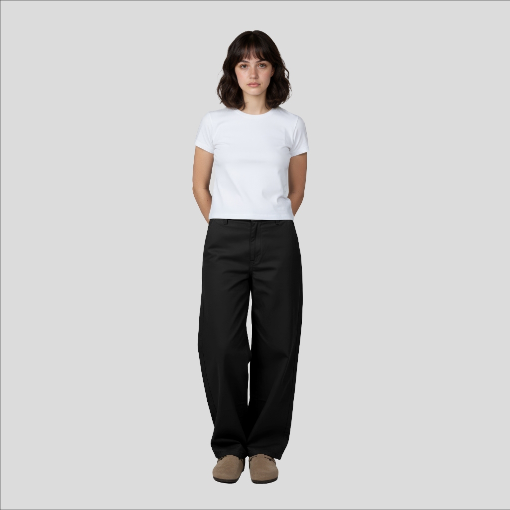 Fairgoods Celana Wanita Twill Barrel Pants Altar Black