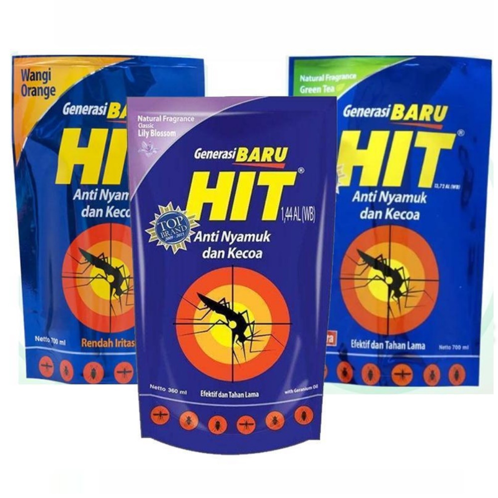 Hit Cair Isi Ulang Anti Nyamuk Dan Kecoa Refill Pouch 360ml / Alat semprot obat nyamuk