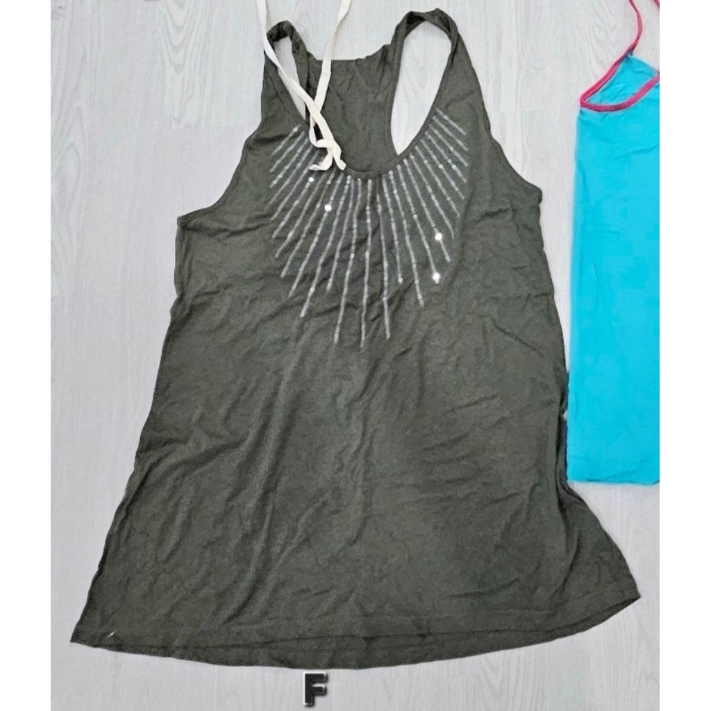 PRELOVED ARMY TANKTOP SECOND