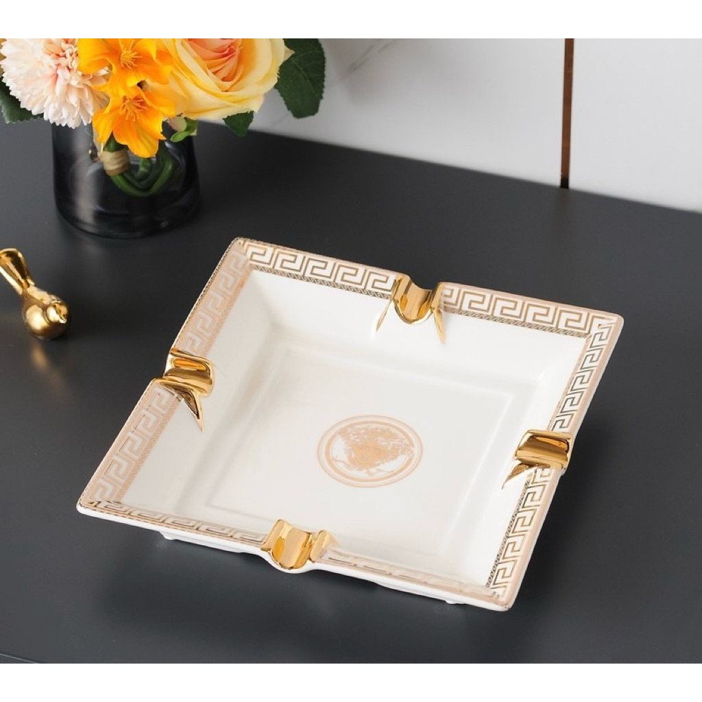 Luxury Ashtray Logo // Asbak Mewah Keramik Persegi