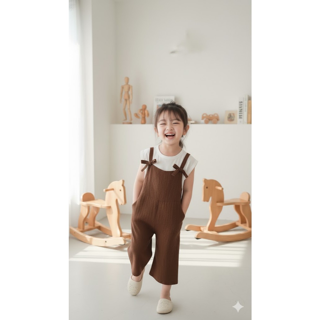OVERALL IKAT AIRFLOW JUMPSUIT KIDS BAJU ANAK PEREMPUAN BAJU KODOK PLAYSUIT ANAK JUMPSUIT ANAK GAYA K