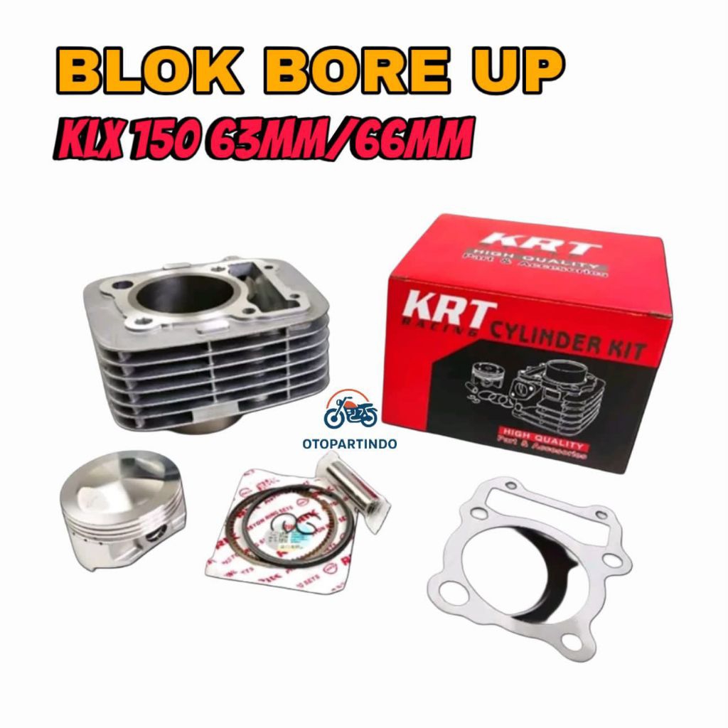 BLOK SEHER PAKET BORE UP KAWASAKI KLX 63MM 66MM