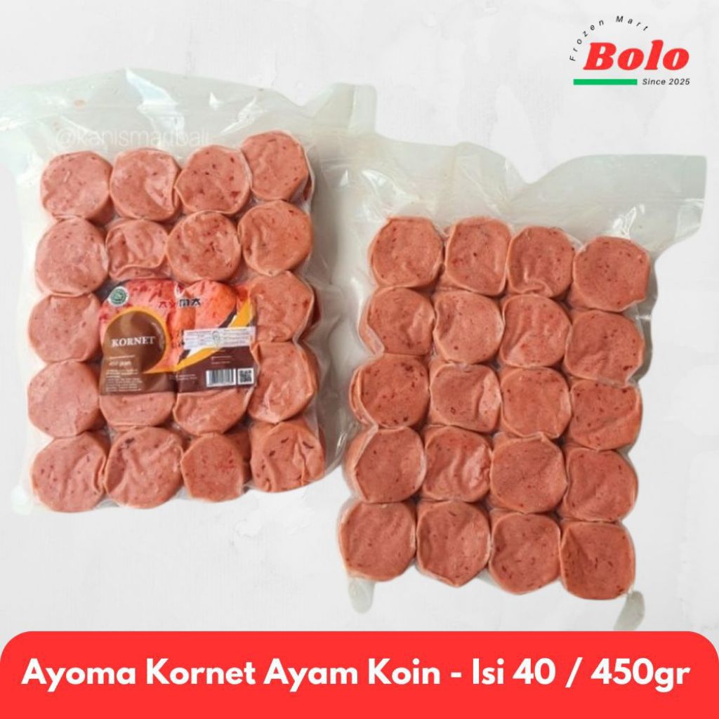 Ayoma Kornet Ayam Koin - Isi 40 / 450gr #KornetAyam #KornetKoin