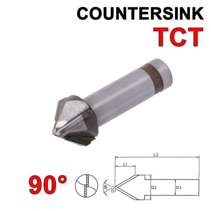 Countersink 16X90 TCT Mata Bor Champer 16 mm Milling Chamfering 16mm