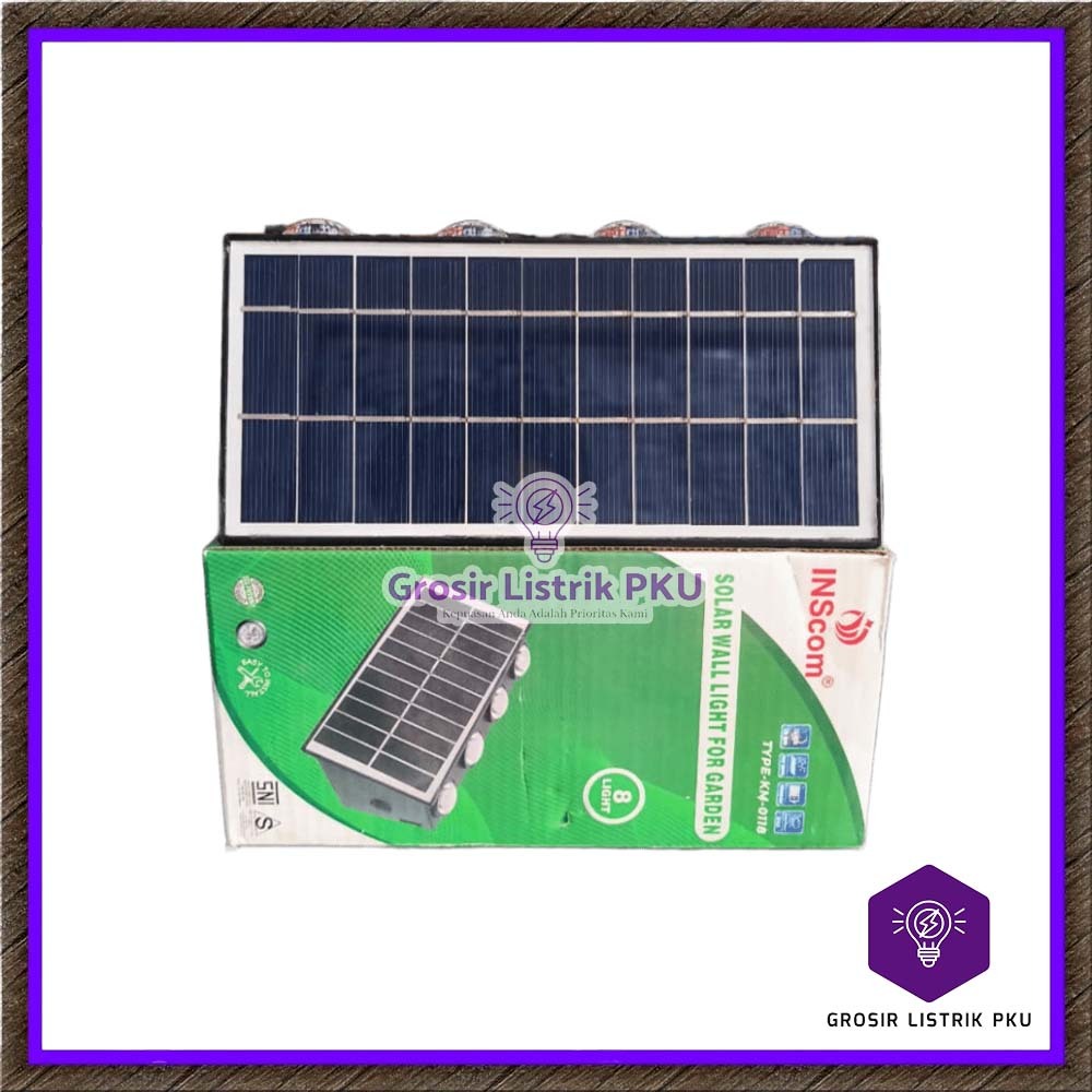 Lampu Dinding Tenaga Surya Inscom Lampu Dinding Outdoor Solar Sensor Lampu Hias Dinding Tenaga Surya