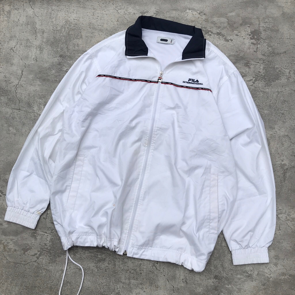 windbreaker jaket fila casual jacket hooligans firm second