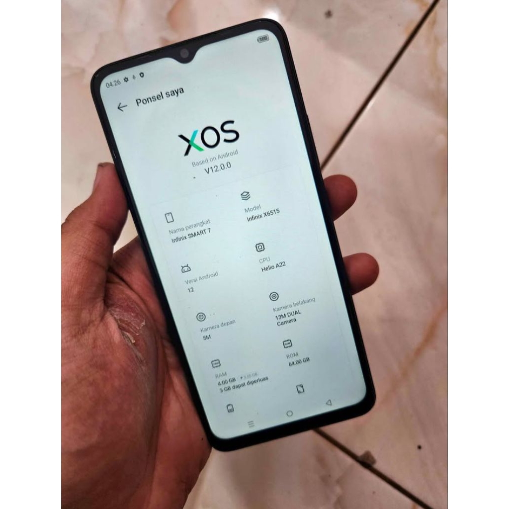 DI JUAL HP BEKAS INFINIX SMART 7 RAM4/64
