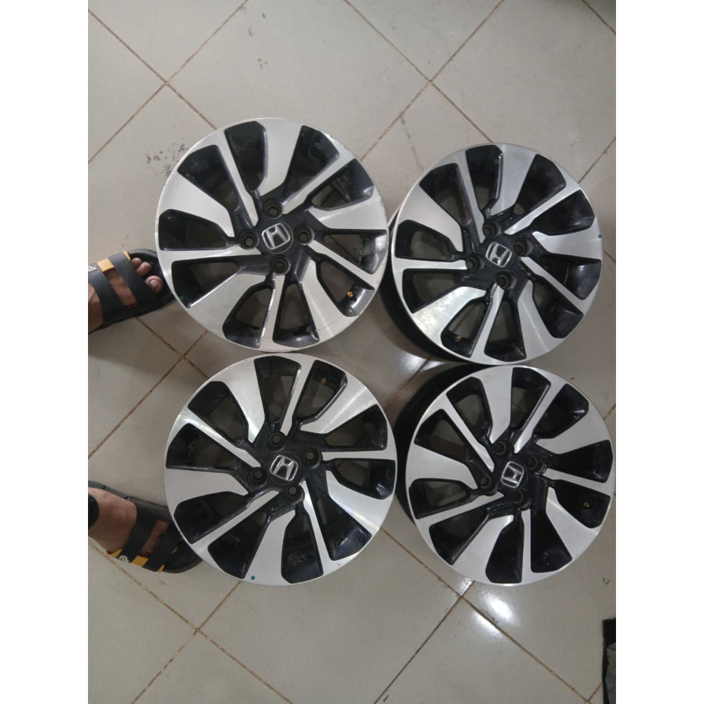 VELG MOBIL ORI STD BRIO RS RING 15 LUBANG BAUT PCD 4X100 PELEK