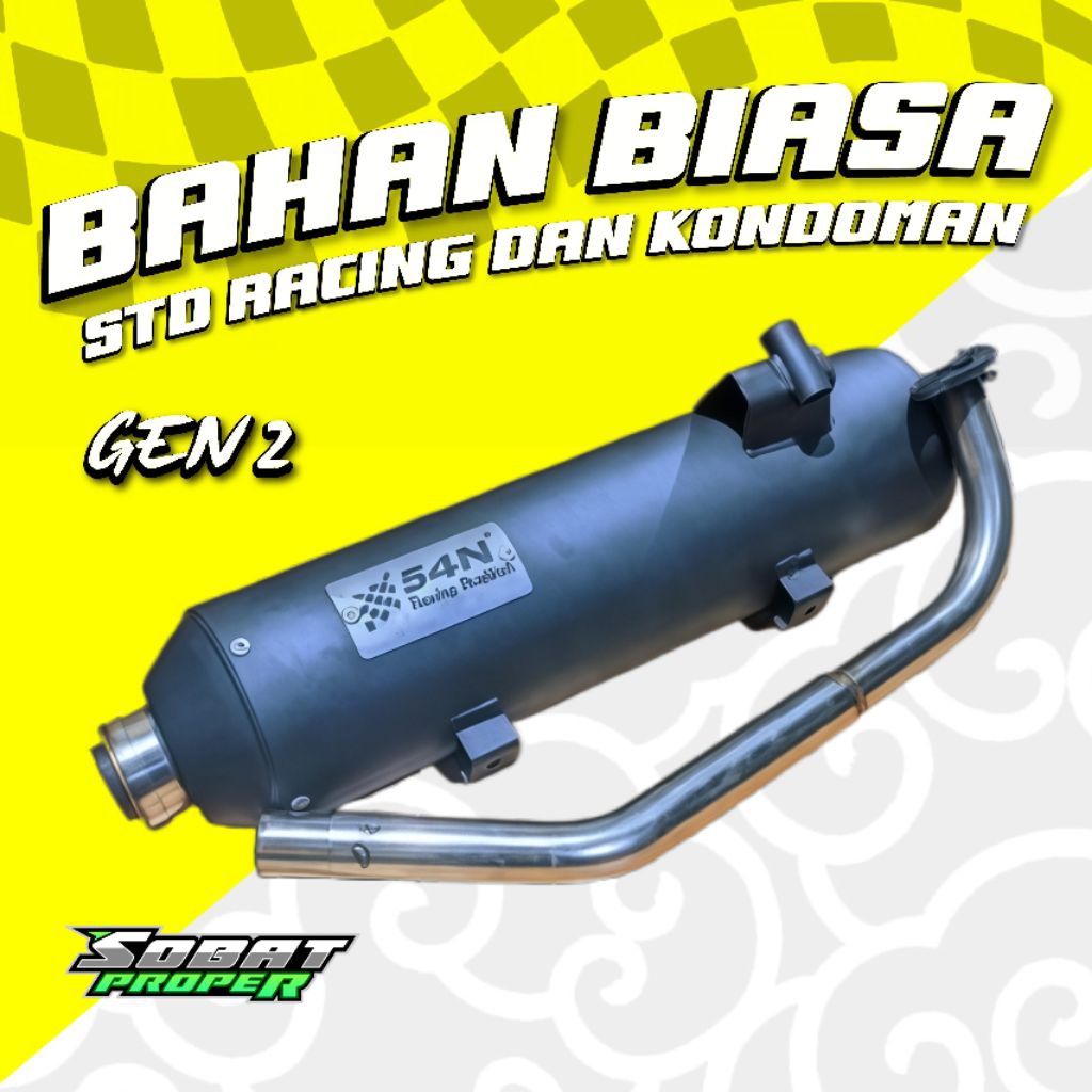 KNALPOT 54N MODEL GEN 2 Vario 125/150/160, Beat Series , PCX lokal/160, NMAX old.
