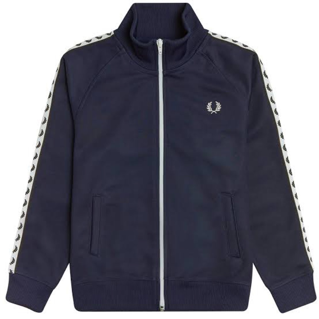 tracktop fred perry navy taped