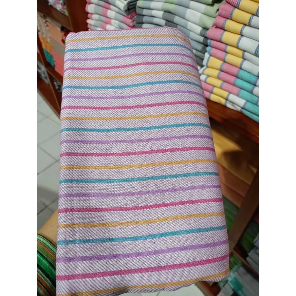 callistashopsolo - Selimut Pelangi Garis - Selimut Katun 200 cm× 110 cm- selimut rumah sakit uks jad