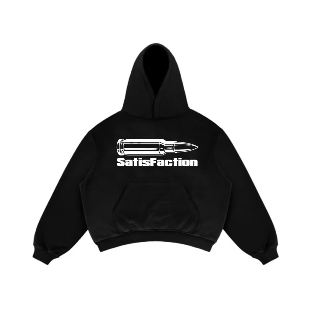 Satisfaction Hoodie Boxy 375GSM SNIFEL Black