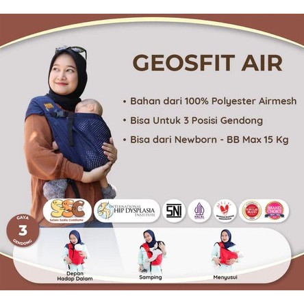Gendongan samping gendongan cuddle me distributor cuddleme - geosfit air M shape