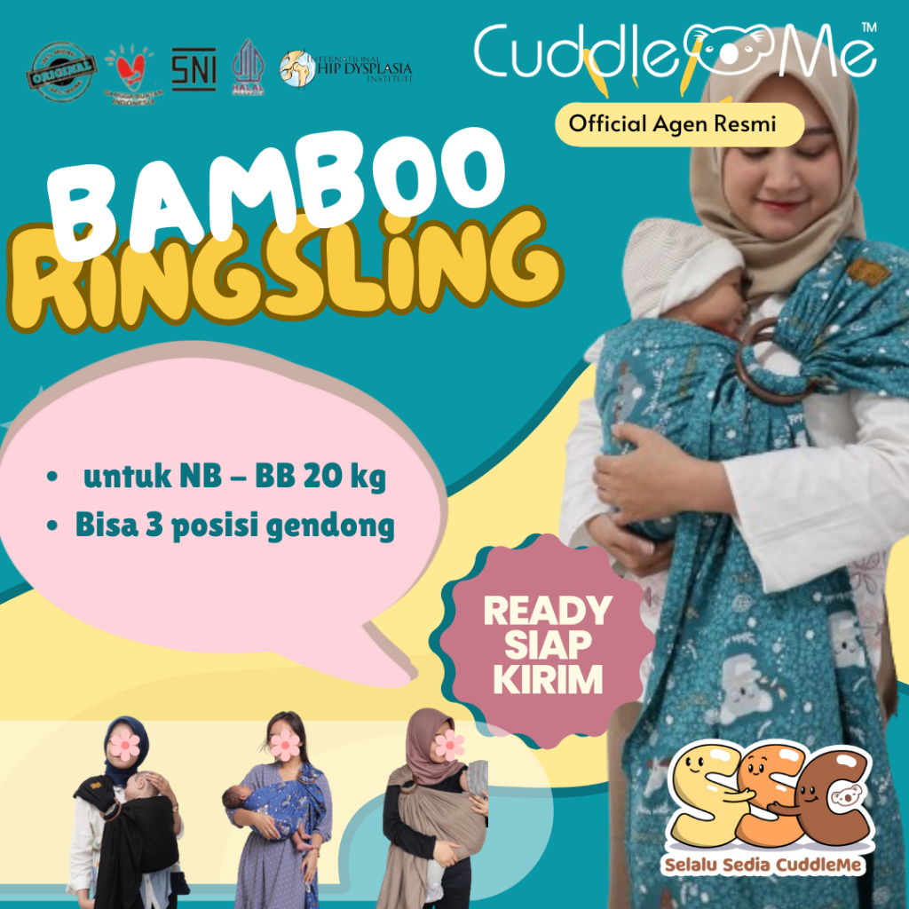 Bamboo Ring Sling Cuddle Me Gendongan Samping CuddleMe Gendongan bayi newborn Gendongan M shape