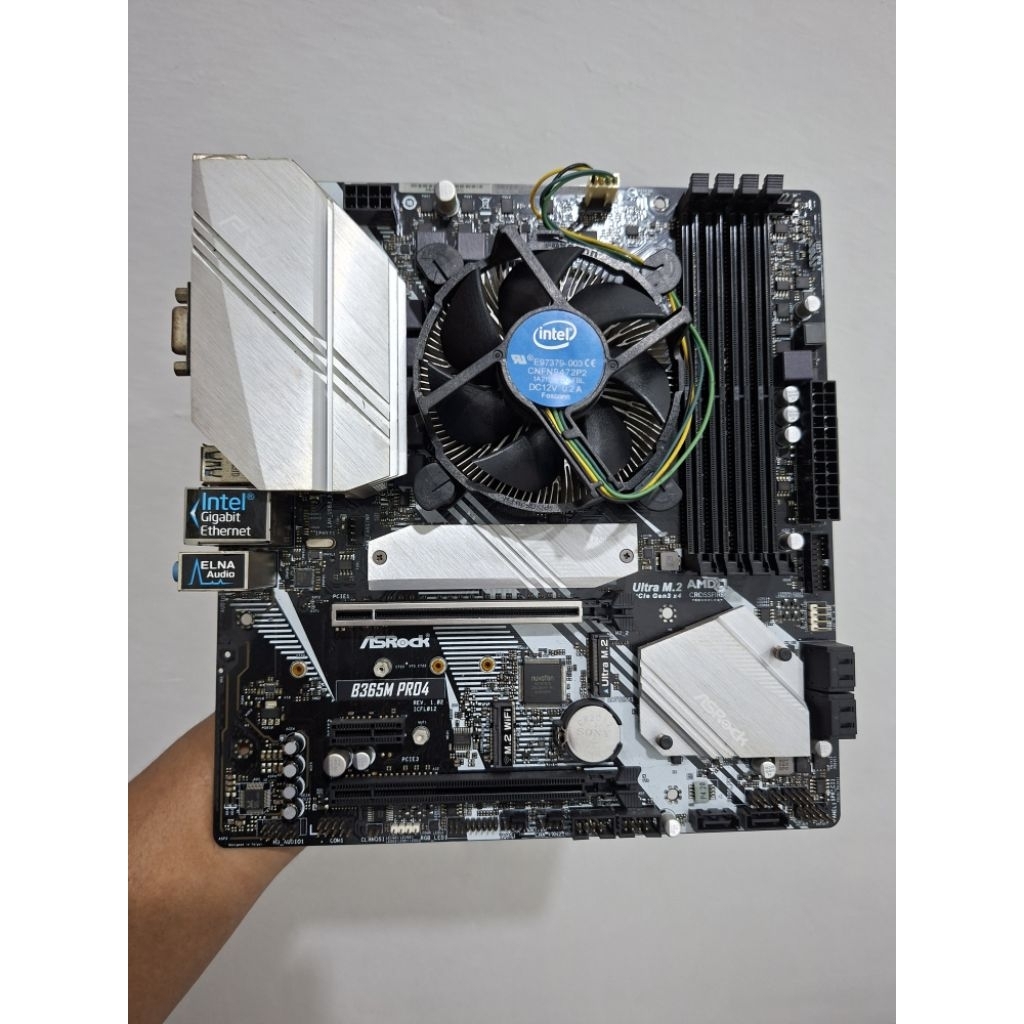 MOTHERBOARD GAMING ASROCK B365M PRO4+PROCESSOR CORE I5-8400+HSF