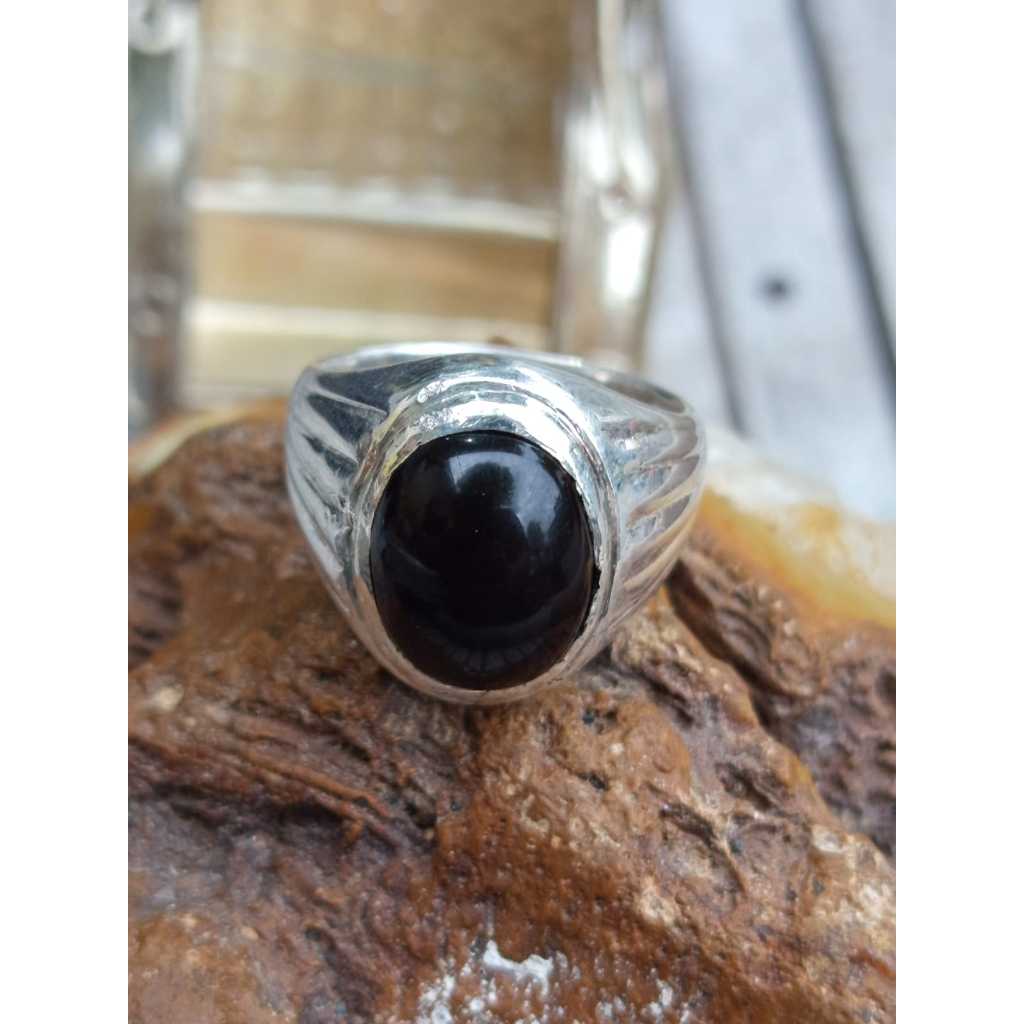 Natural Yahman Wulung Size Kantoran Ring Perak 925 Handmade