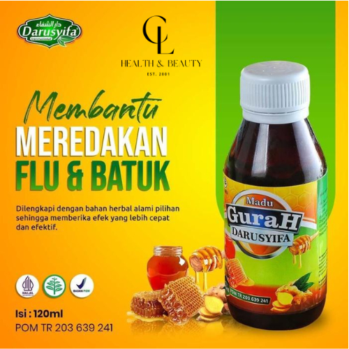 Madu gurah flu dan batuk plus daun saga darusyifa