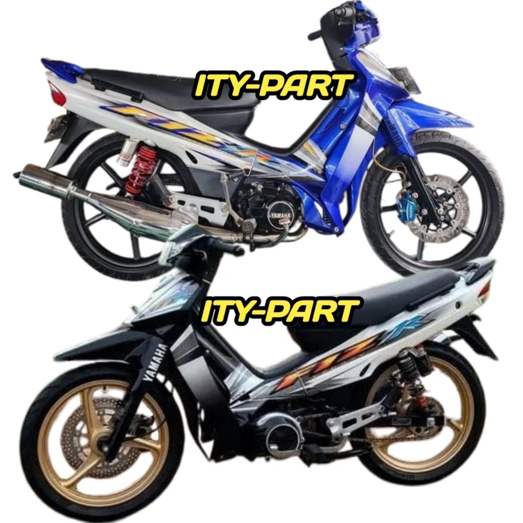 striping stiker lis F1ZR 2004 biru putih hitam putih merah putih hitam orange fizr Fiz r