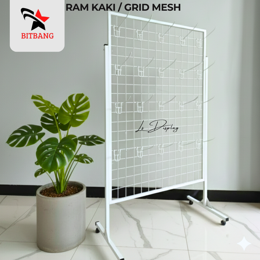 Standing Grid Aksesoris (70x125) | Ram Kaki Display Toko | Portable Knockdown | RAM KAKI