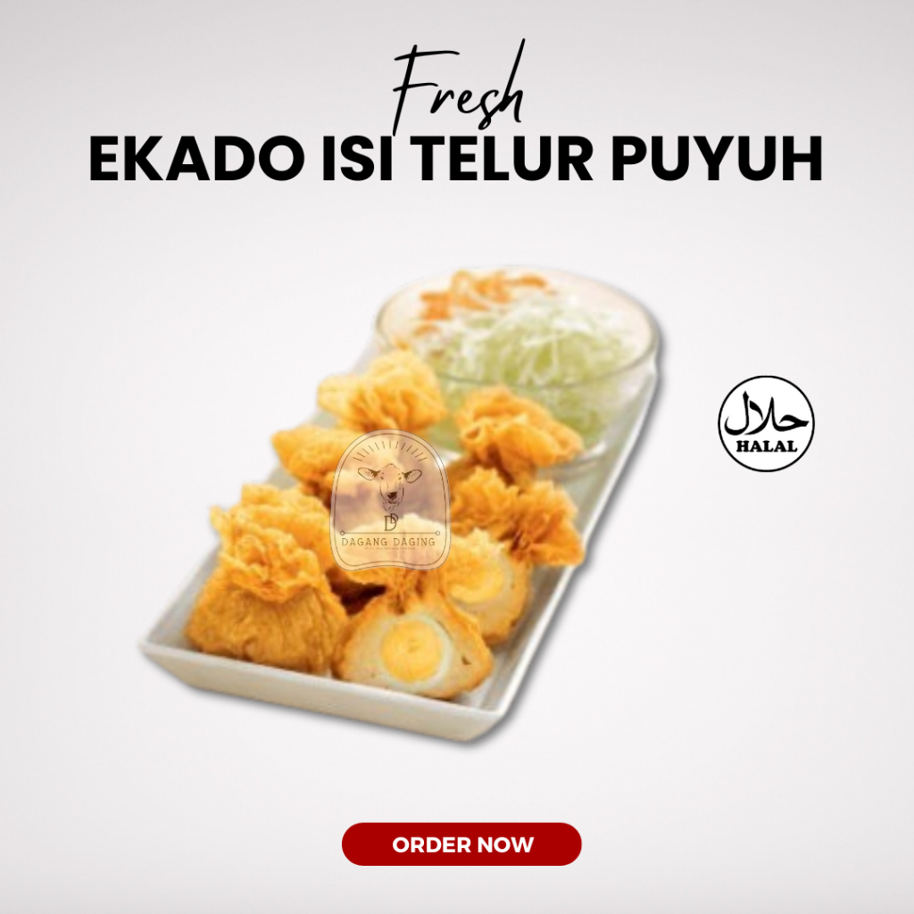 Ekado Isi Telur Puyuh Frozen isi 8 Halal