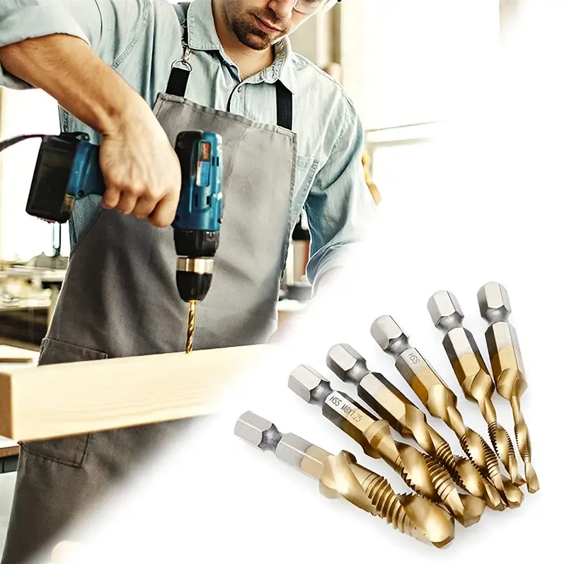 Mata Bor Drill Bit Material Kokoh Berkualitas Baja HSS Enam Jenis Mata Bor Buat Lubang hingga Ulir