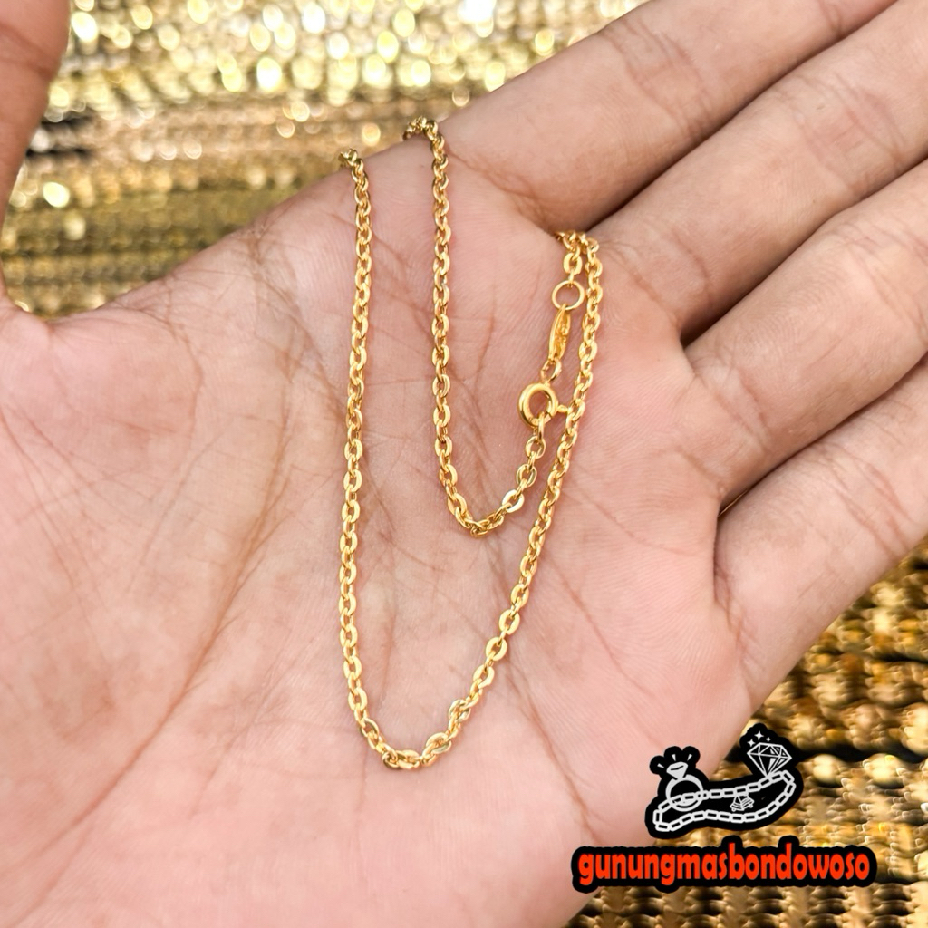 Kalung holo fancy anak emas asli kadar 375 8k