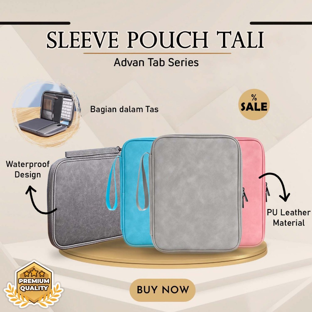 Tas Tablet Advan Tab V8 A8 A10 Xtab VX Neo Sketsa 1 2 3 Evo X 13 Clutch Hand Bag Sleeve Sarung Tas B