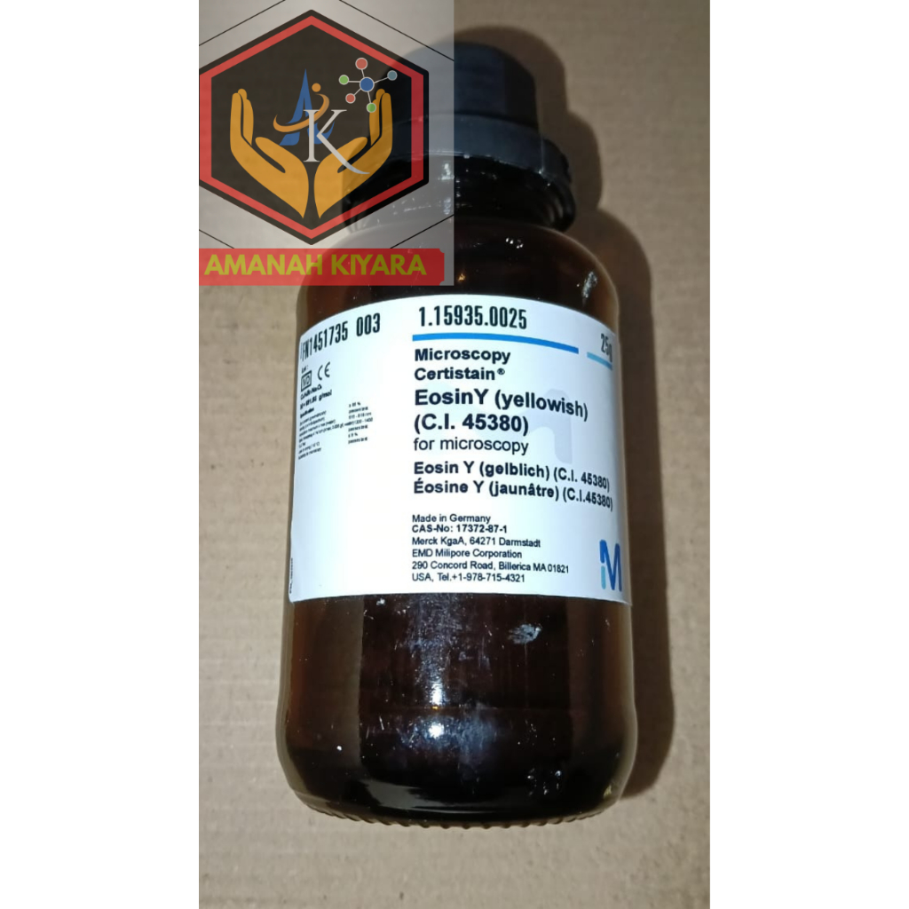 eosin Y , eosin yellowish , Indikator Eosin Yellow , Eosin Y Pewarna Staining Mikroskop , merck  1.1