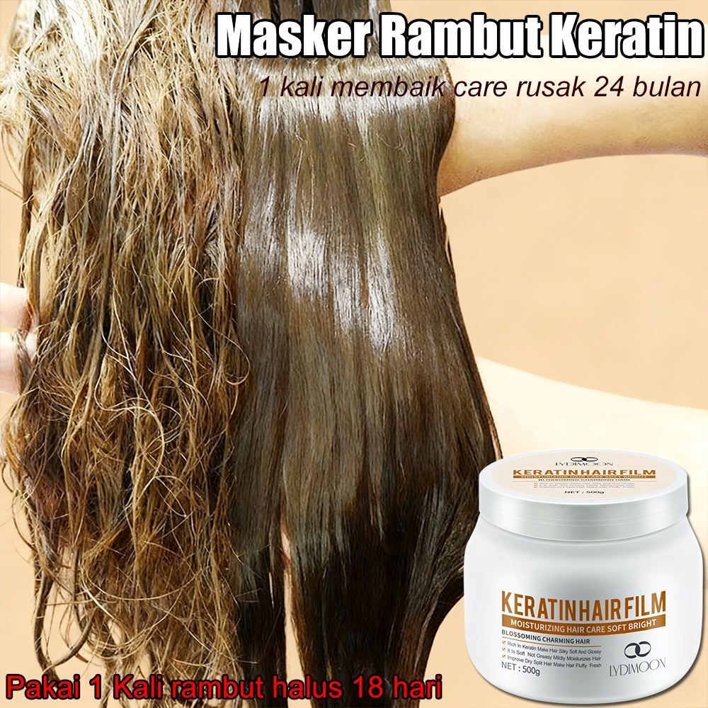 Masker rambut rusak Masker rambut keratin Masker rambut 500g Perawatan Pelembab Mendalam Memperbaiki
