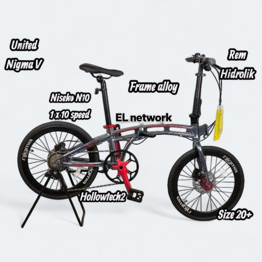 Sepeda lipat dewasa 20 inch nigma 5 frame alloy