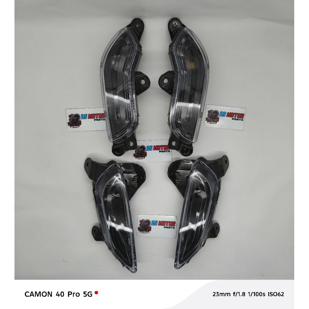 Paket Lampu Sein Sen Depan + Belakang Honda Scoopy Fi K16 2013 2014 2015 2016 Custom Smoke Hitam