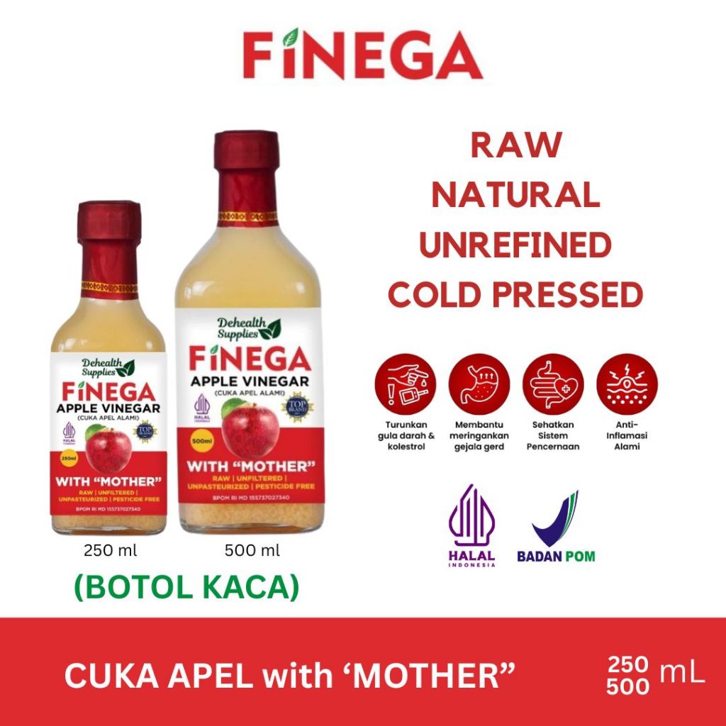 Finega Cuka Apel | Vinega Cuka Apel - Cuka Apel Murni - Cuka Apel Vinega - Cuka Apel Halal - Cuka Ap