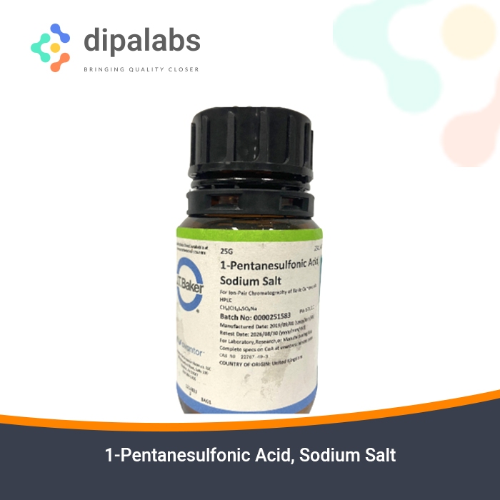 1-Pentanesulfonic acid sodium salt ≥98% for HPLC, for ion pair chromatography, JT Baker 25gr