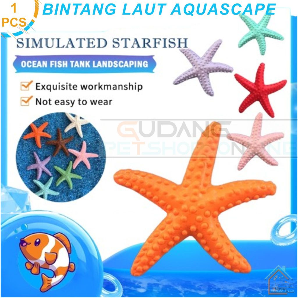 Bintang laut dekorasi Aquascape akuarium Hiasan aquarium bintang laut cantik Bintang laut imitasi st