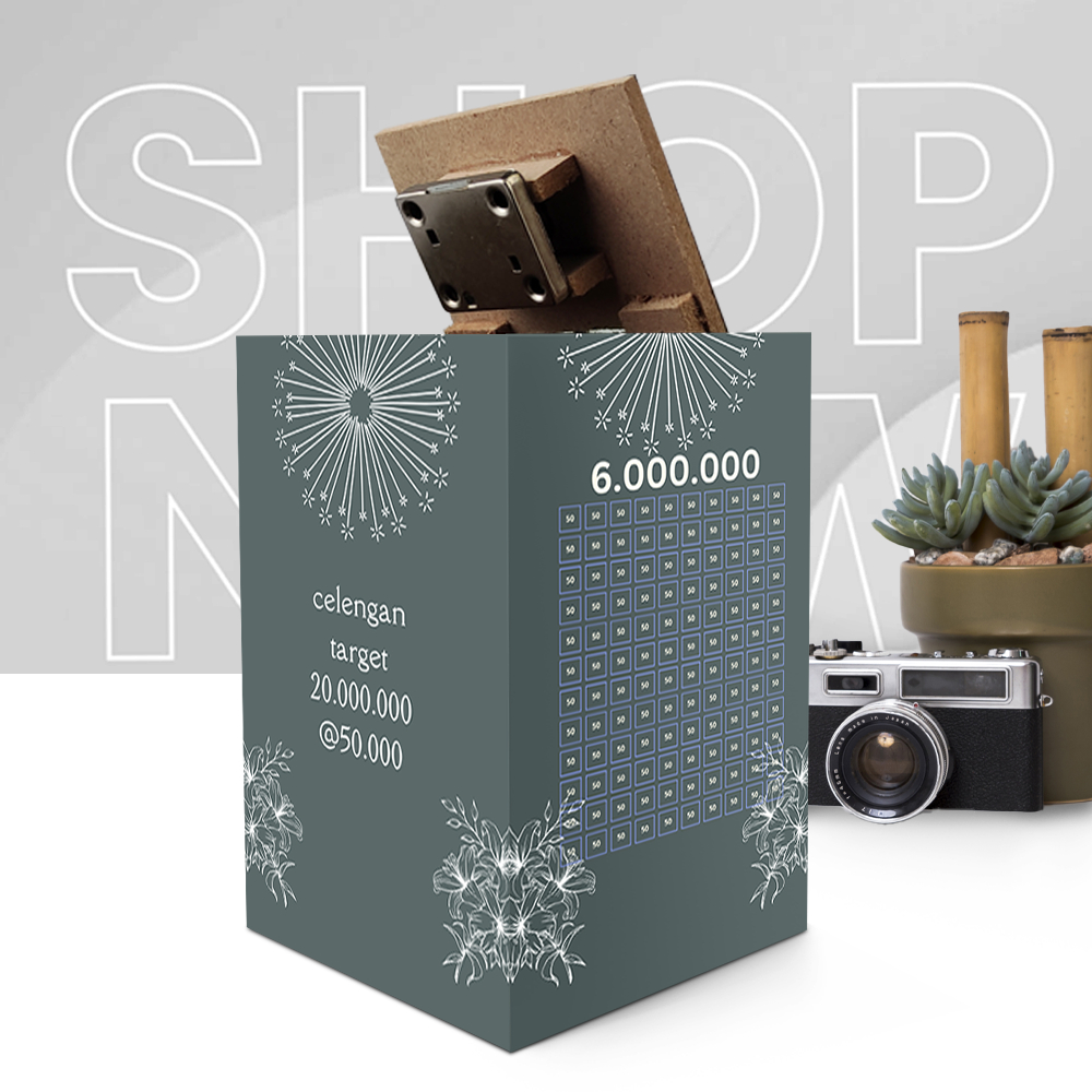 celengan target 20juta pecahan 50k CELENGAN TARGET VIRAL TIKTOK JUMBO 10x20 GAMBAR KARAKTER MURAH BU