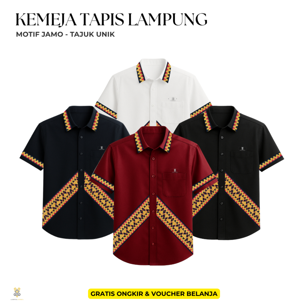 KEMEJA TAPIS LAMPUNG - JAMO MOTIF TAJUK UNIK - KEMEJA TAPIS LAMPUNG - KEMEJA PRIA LAMPUNG - KEMEJA K