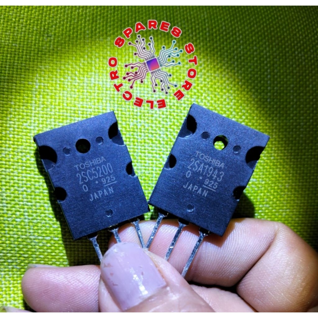 TRANSISTOR TOSHIBA A1943 C5200 (1SET) LOT925 KWALITAS SUPER 2SA1943 2SC5200 DIFFUSED JAPAN AUDIO ups
