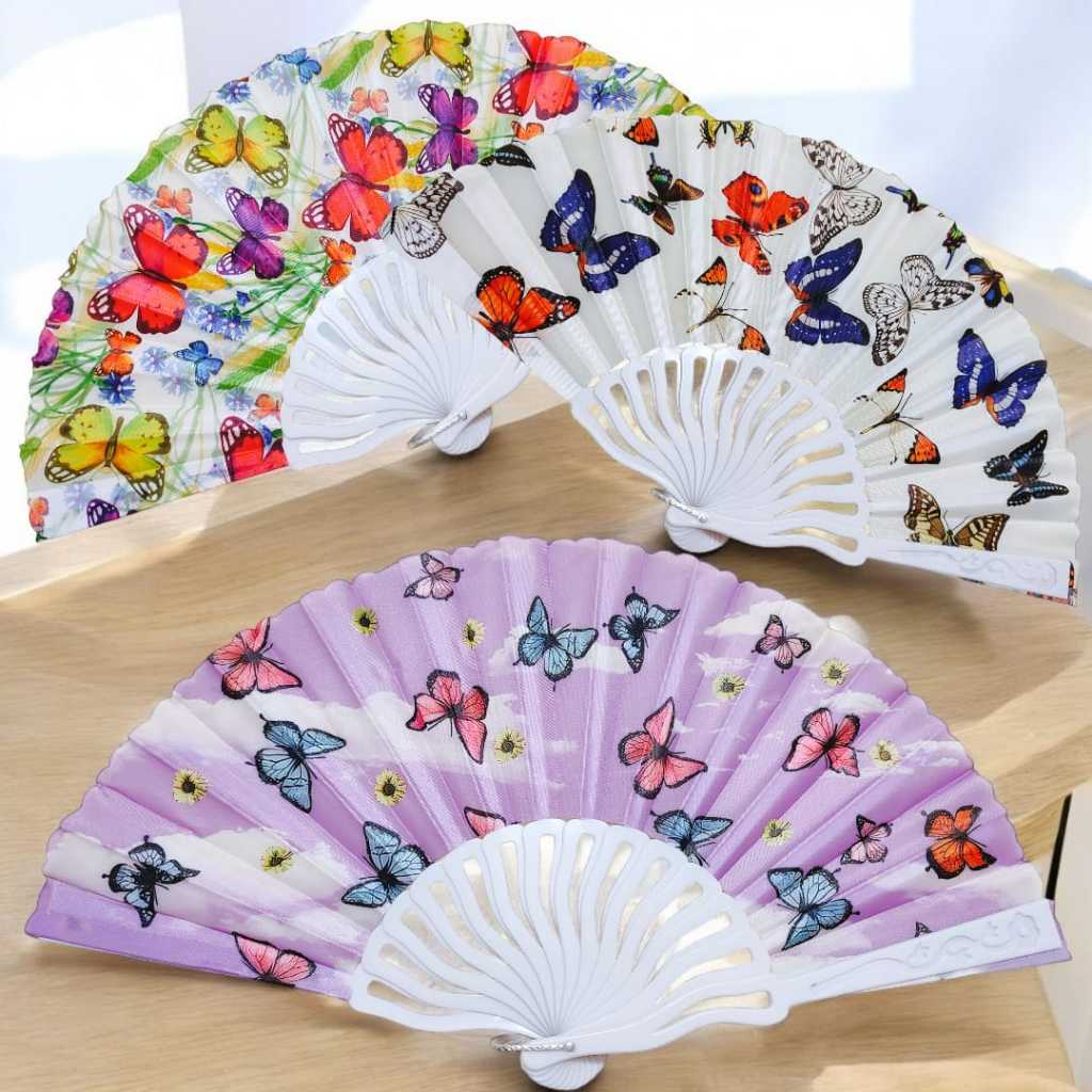 KIPAS LIPAT JEPANG GAGANG PLASTIK  / KIPAS LIPAT TANGAN KAIN / KIPAS LIPAT JEPANG NARI / KIPAS JEPAN