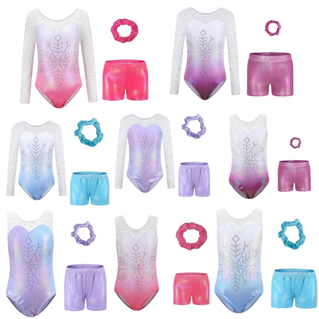 (READY STOCK 172) Leotard Gymnastic anak perempuan baju senam gymnastic artistik, baju latihan gymna