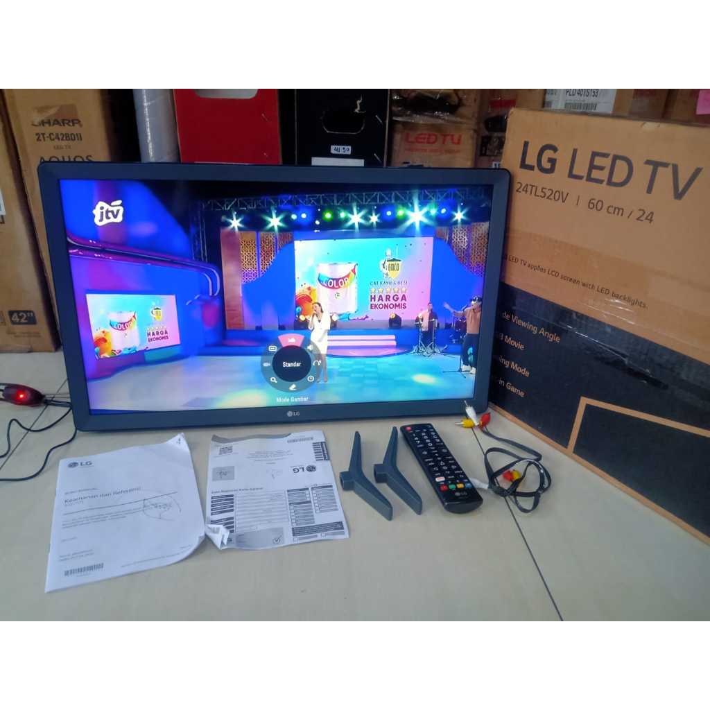 TV LED LG 24 Inch HD Digital TV HDMI USB DVBT-T2 Kondisi bekas masih segel 5442F