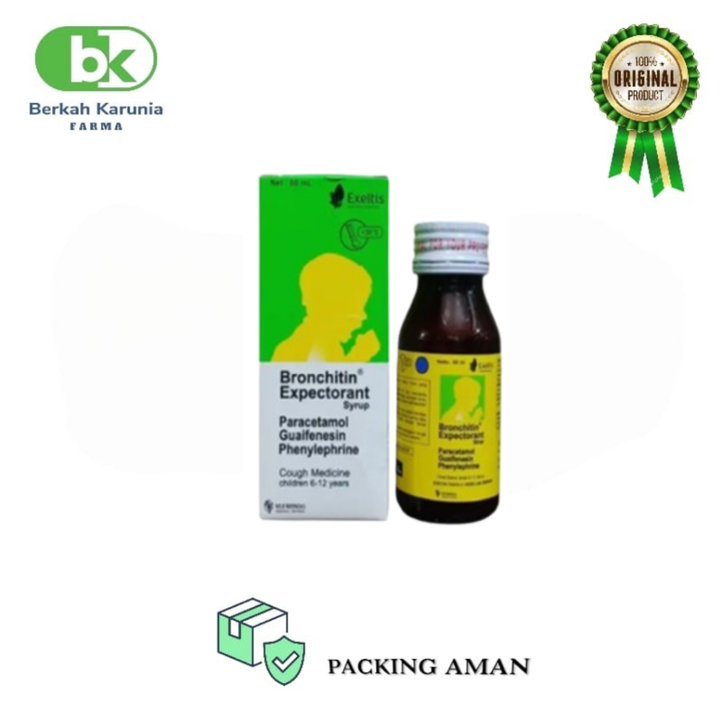 Bronchitin Sirup Flu 60ml Paracetamol Guaifenesin