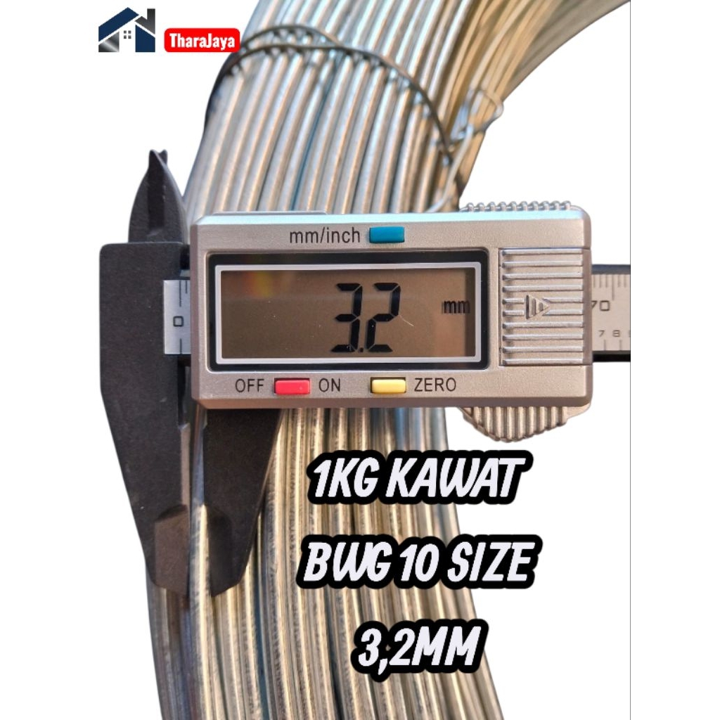 Kawat BWG 10 Kawat Galvanis 3MM (1KG -/+ 15 meter)