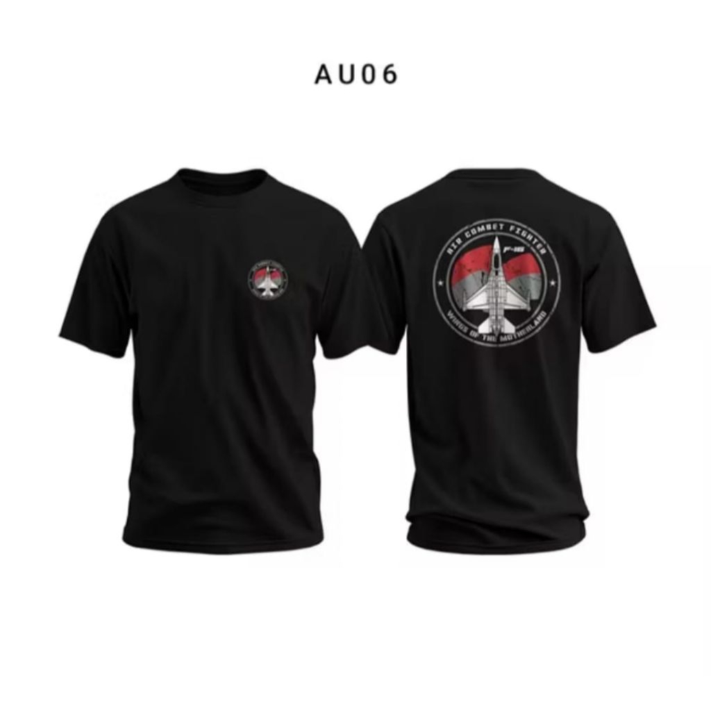 Kaos Pesawat Tempur Air Combet Fighter Distro Unisex