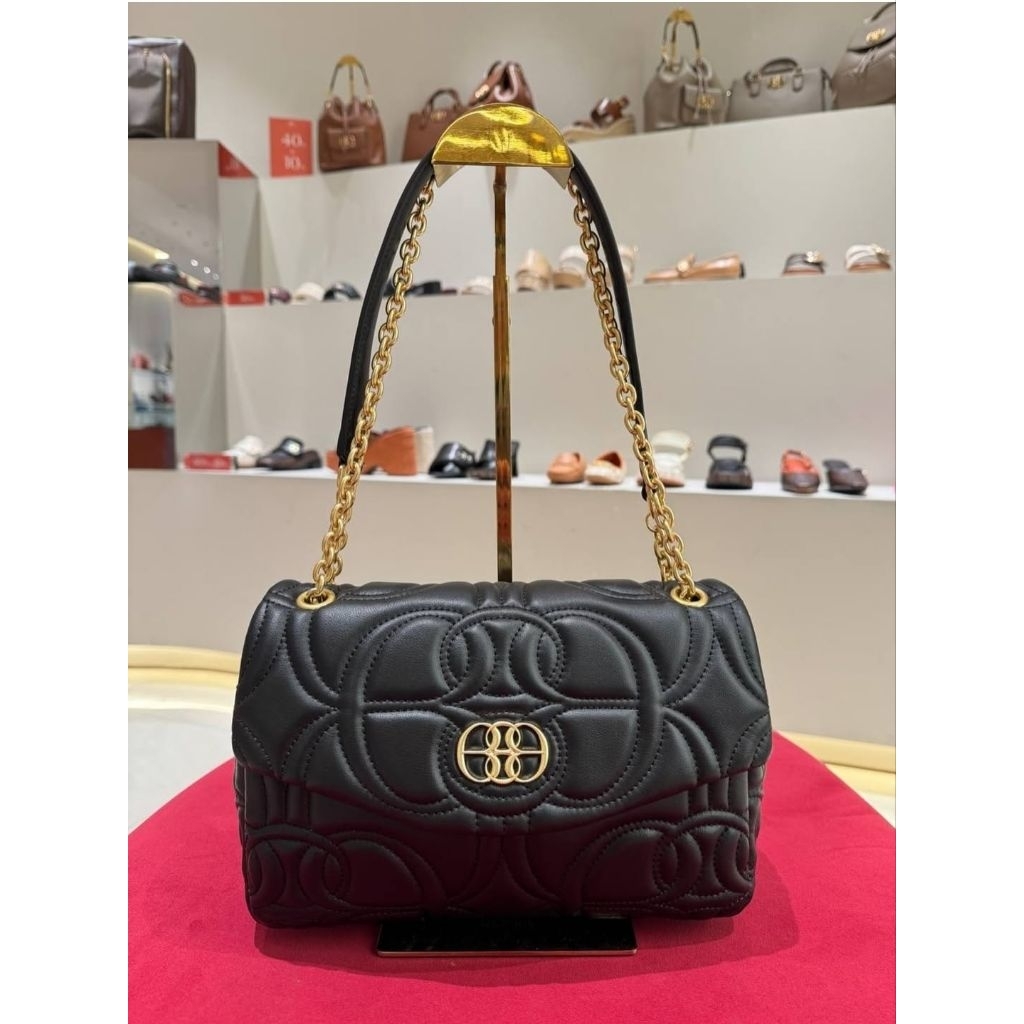 SALE tas bonia original sling shoulder bag rantai hitam logo la luna